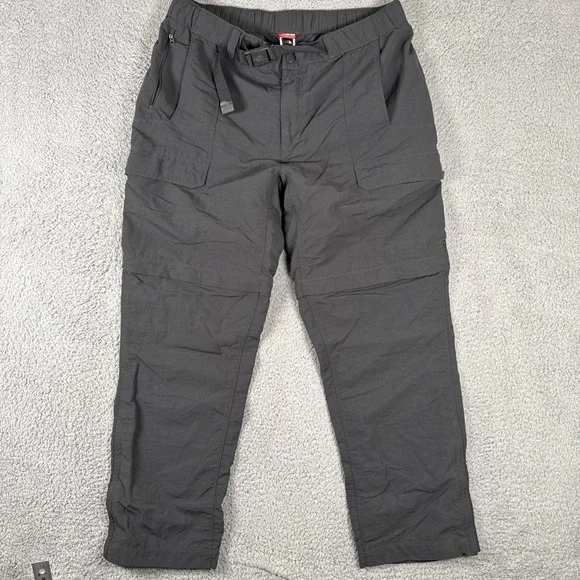 The North Face Pants Men's Large (38x30) Gray Convertible Hiking Zip Off Outdoor