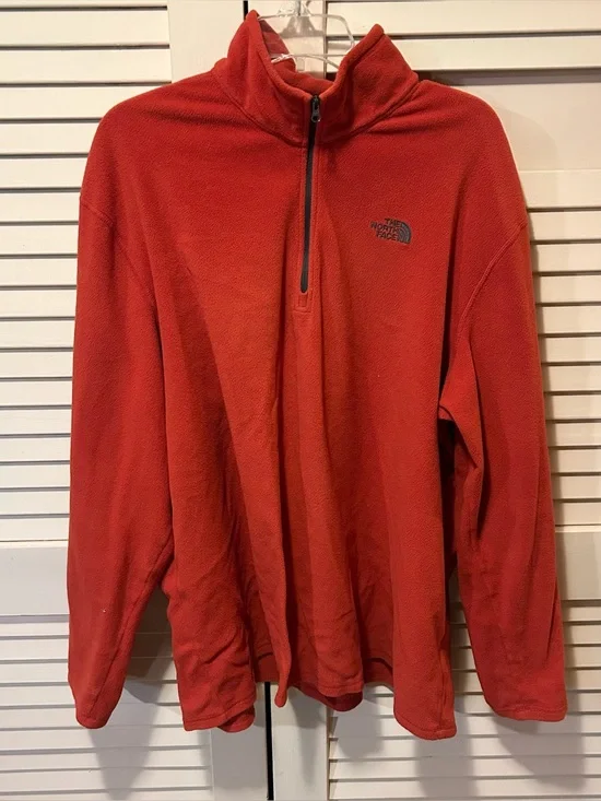 The North Face XXL 1/4 Zip Fleece Red Men’s Sweatshirt Pullover
