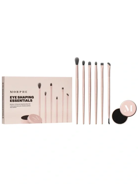 MORPHE EYE SHAPING ESSENTIALS BAMBOO & CHARCOAL INFUSED EYE BRUSH SET