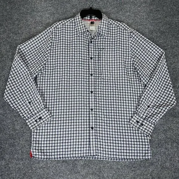 The North Face‎ Shirt Mens Large Blue Plaid Long Sleeve Button Up Gorpcore Adult