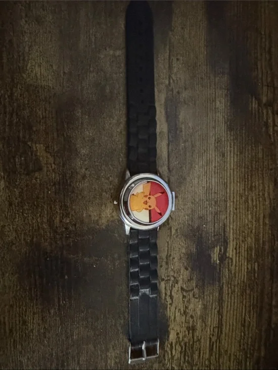 Pokémon Pikachu Wristwatch with Black Braided Strap