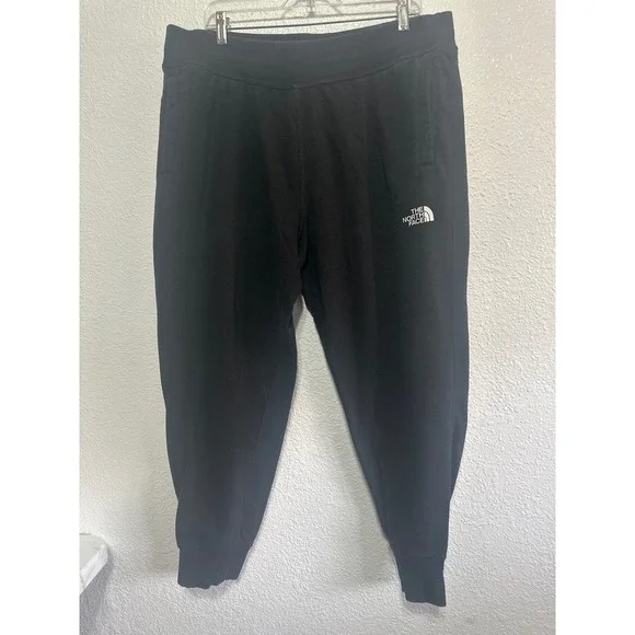 The North Face Mens Black Fleece Jogger Sweatpants XXL Regular Tapered Half Dome