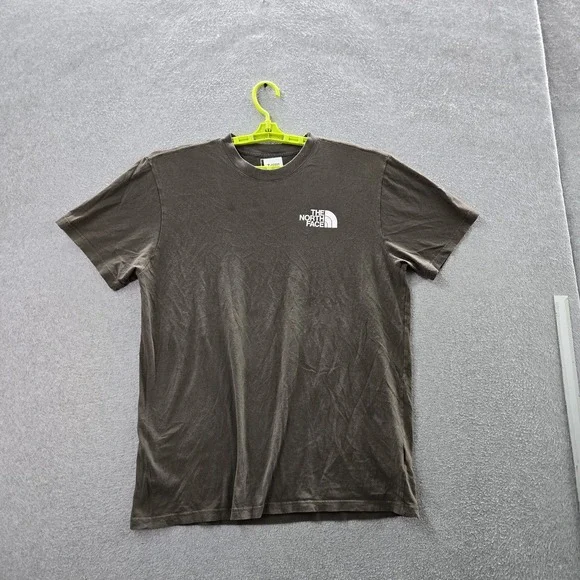 The North Face Men Shirt L Brown Logo Short‎ Sleeve
