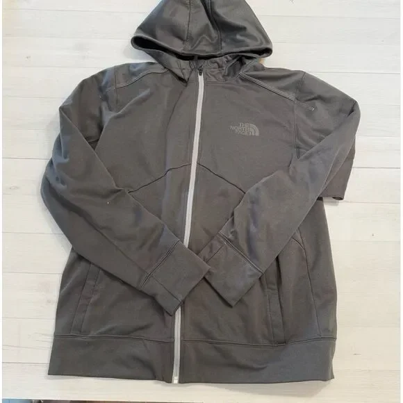 The North Face men's grey zip up‎ sweatshirt large