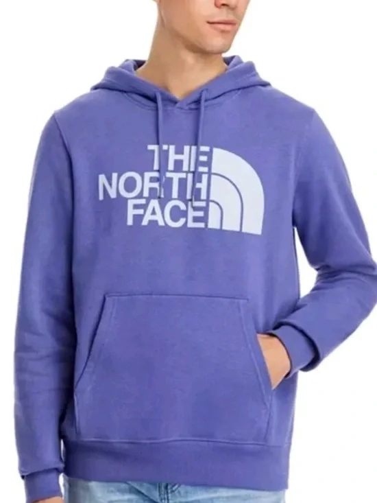 Mens North Face Pullover Hoodie Sweatshirt, purple, size Medium, EUC