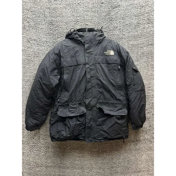 Vintage 90's The North Face‎ Full Zip Hooded Parka Jacket Black Mens Size L/XL