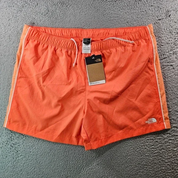 NWT The North Face Swim Shorts Trunks Men's XL Lined Flash‎ Dry Neon Orange NEW