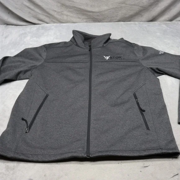 North Face Jacket Mens Large Grey Ridgewall Softshell Windwall Outdoor LOGO