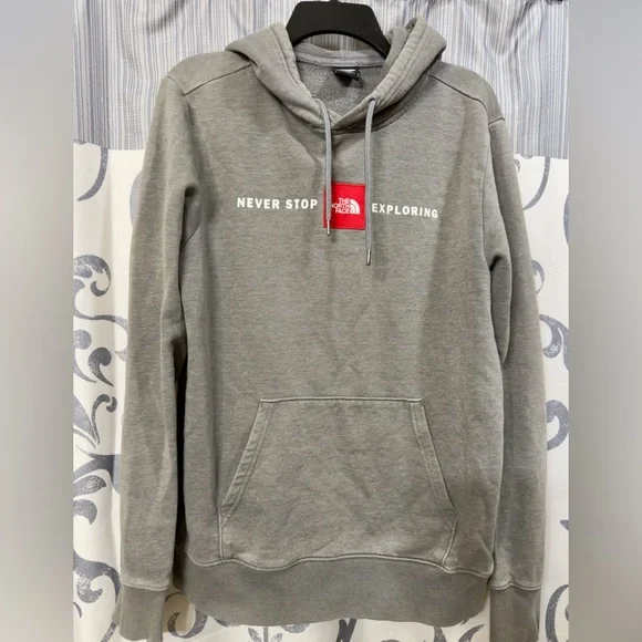 The‎ North Face Mens Never Stop Exploring Activewear Hoodie Sweatshirt Gray Sz M