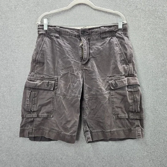The‎ North Face Men Shorts 32 Gray Cargo Outdoor Hiking Logo Read