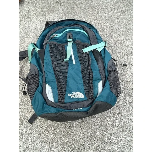 The North Face Recon Teal Backpack Travel Outdoor School Hiking Laptop