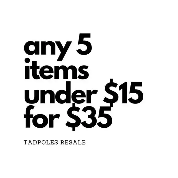 Bundle any 5 items $15 or less for $35‎