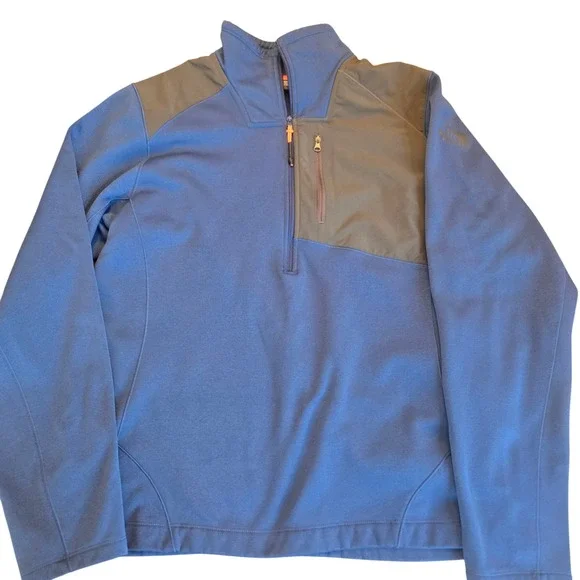 The North Face Mens FlashDry-XD Quarter Zip Fleece Pullover Blue Large Thumbhole
