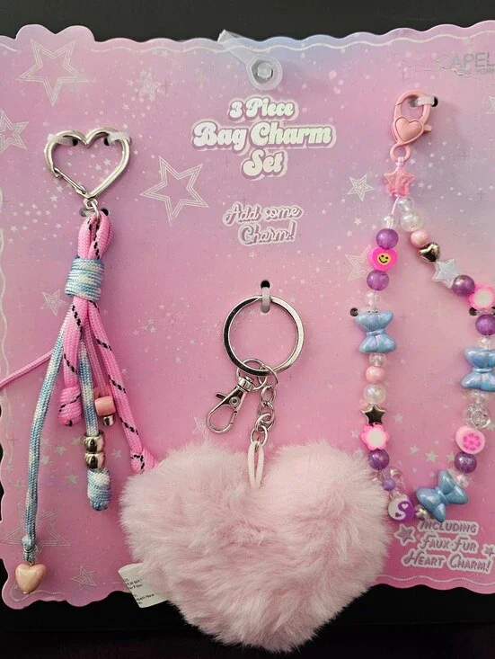 Kids' 3 Piece Novelty Bag Charms