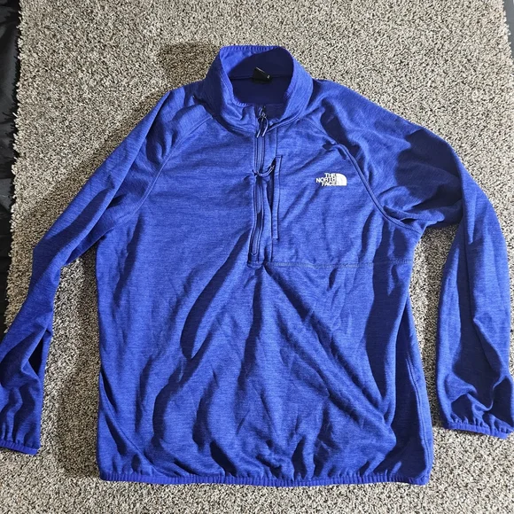 The North Face Pullover Mens Large‎ Blue Canyonlands 1/2 Zip Fleece NF0A5G9W