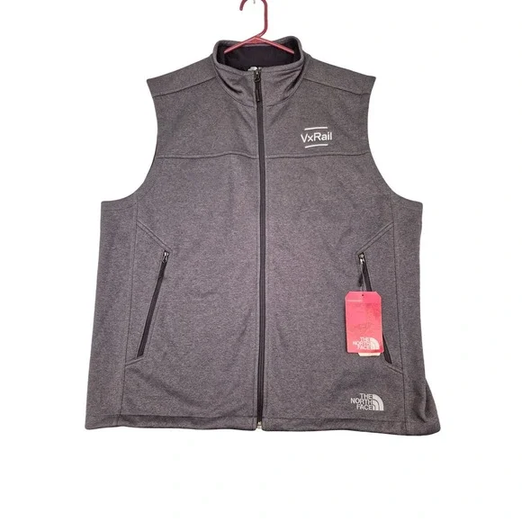 The North Face Mens Ridgewall Softshell Vest Grey Heather VxRail NF0A3LGZ XL NEW