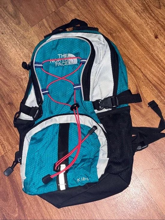 The North Face Teal and Black Daypack. mini backpack