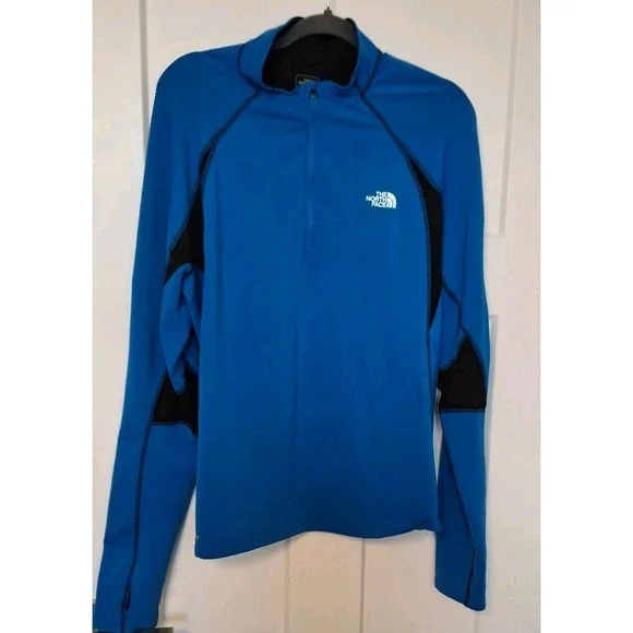 The North Face Flight Series Blue Mens Lg Long Sleeve 1/4 Zip  Pullover