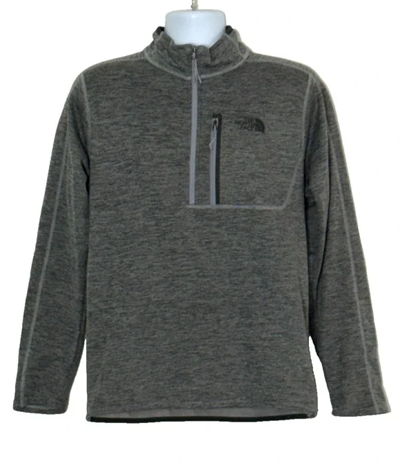 The North Face Mens Jacket Size M Gray 3/4 zip Pullover