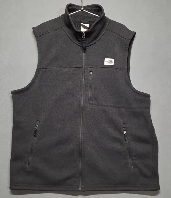 The North Face Vest Mens 2X Gray Gordon Lyons Fleece Full Zip Outdoor