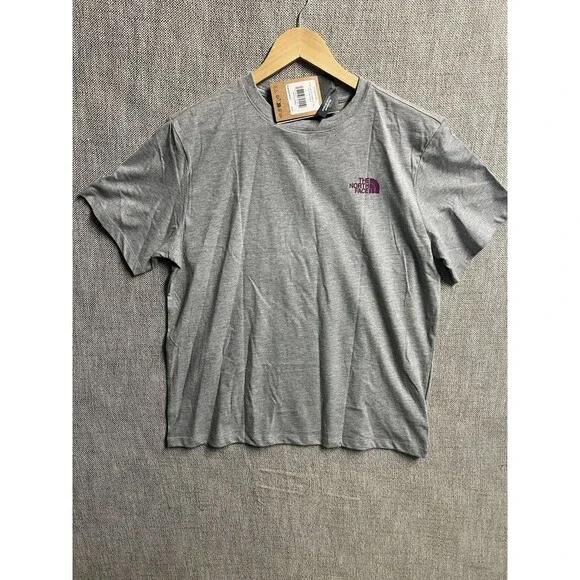 The North Face Men's Gray Cotton Jersey Graphic Logo T-Shirt Relaxed Fit XL