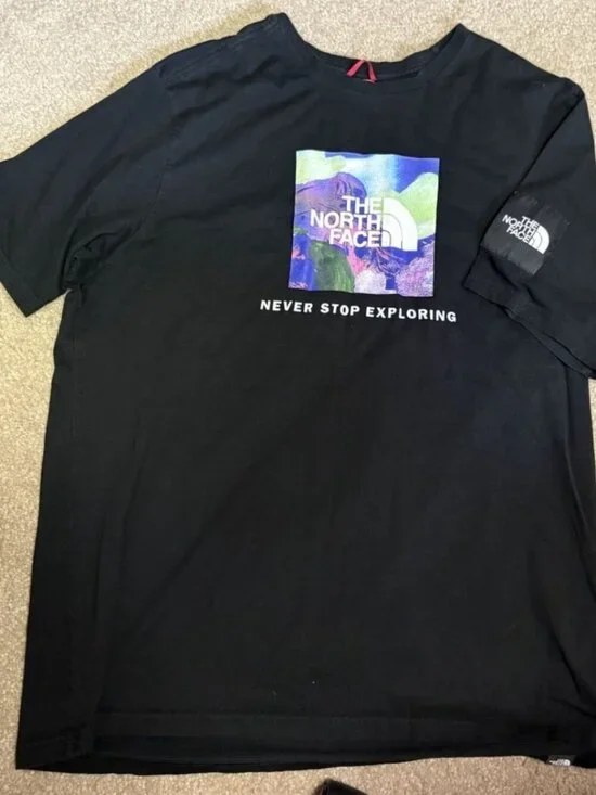 THE NORTH FACE Half Dome Logo T-Shirt Size Large Medium Black Outdoor Hiking