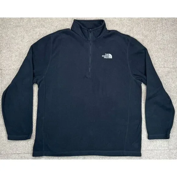 The North Face Men's 1/4 Zip‎ Long Sleeve Black Sweater Fleece Size XL
