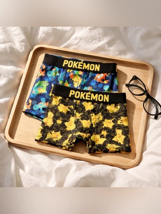 NWT Pokemon Boys Kids 2 Pair Underwear Boxer Briefs - 2 pack - Size Small/6