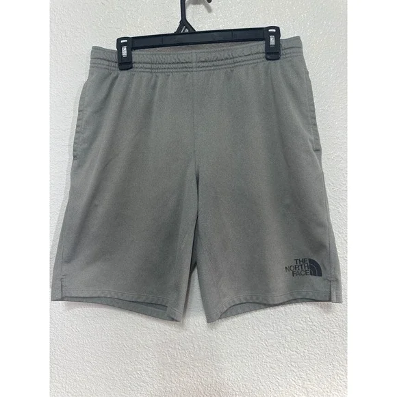 The North Face Mens Gray Athletic Shorts Size Medium Regular Fit Polyester