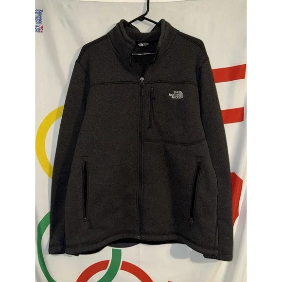 The North Face Full Zip Sweater Mens XL Heather Black