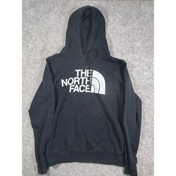 The North Face Hoodie Sweatshirt Pullover Black‎ Logo Graphic Mens