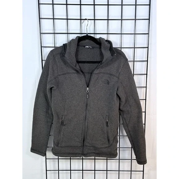 The‎ North Face Full  Zip Hooded Jacket Mens S Gray Activewear Outdoor Fleece