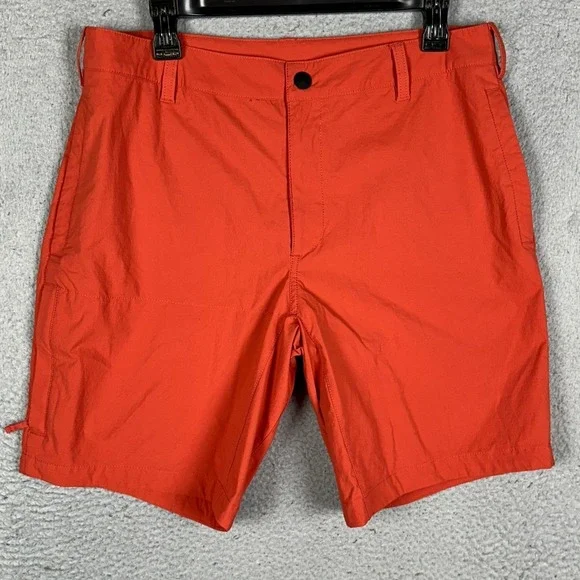 The North Face Shorts Mens 34 Orange Cargo Hiking Outdoor Utility Stretch EUC
