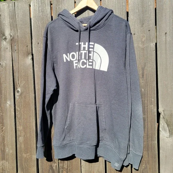 The‎ North Face Men's XXL Gray Logo Fleece Pullover Hoodie Big & Tall Outdoor