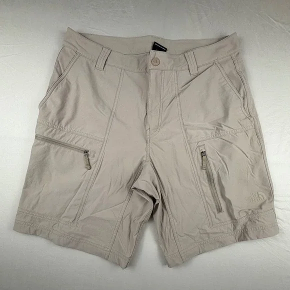 The North Face Paramount‎ Peak II Shorts Mens 34 Tan Khaki Hiking Cargo Outdoor
