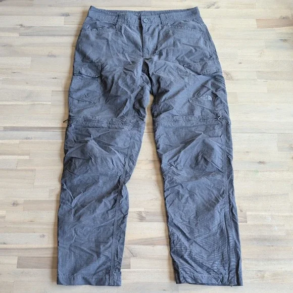 The North Face Men's Convertible Hiking Cargo Pants/Shorts‎ Gray Zip Off Size 34