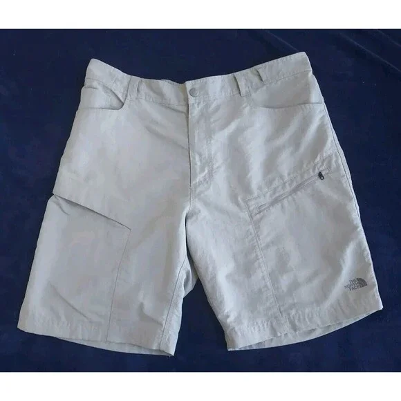 Mens North Face Tan Quick Dry Ripstop Cargo 6 Pocket Shorts Size XL 9.5