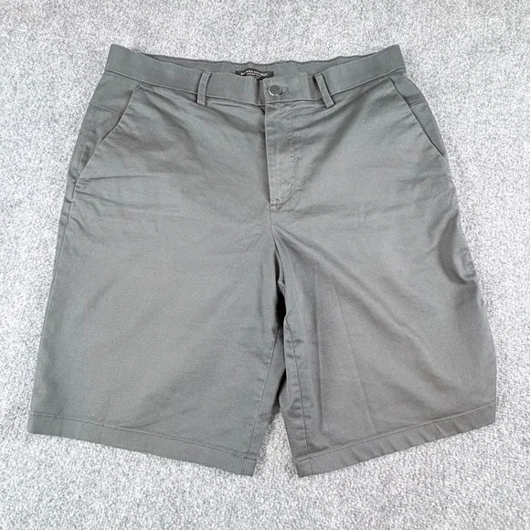 Banana Republic Emerson Shorts Mens 33 Gray Chino Preppy Golf Classic Coastal