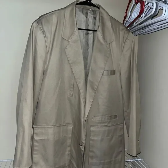 Mens 80s Banana Republic Mill Valley Safari Bush sport blazer travel jacket 44
