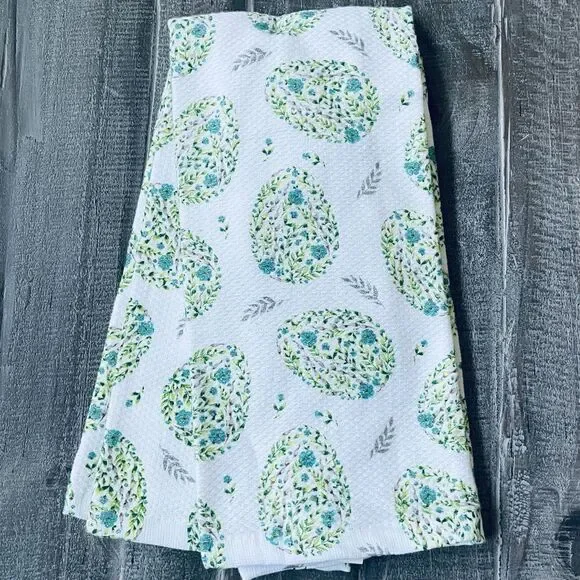 Easter Egg Spring Floral Kitchen Dish Towels Set