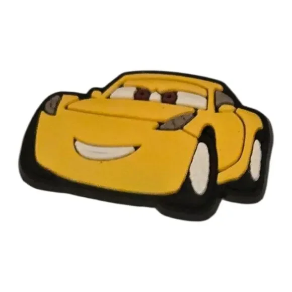 CARS Cruz Ramirez  Croc Shoe Charms | Fun Jibbitz Style Disney Cartoon Yellow