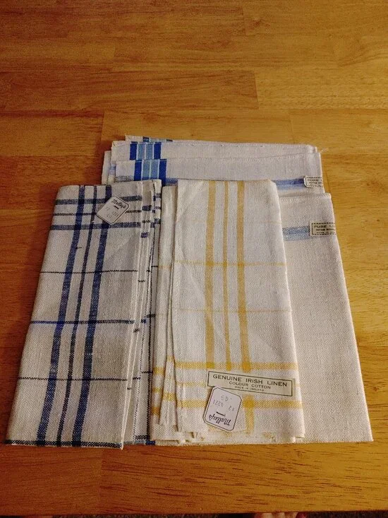 Vintage Brand New Genuine Irish Linen Colour Cotton Made in Ireland