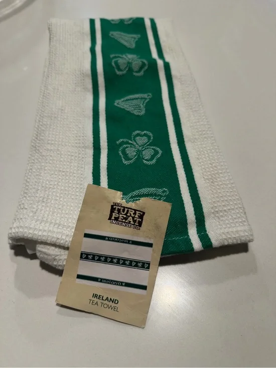 Ireland Green Stripe Tea Towel