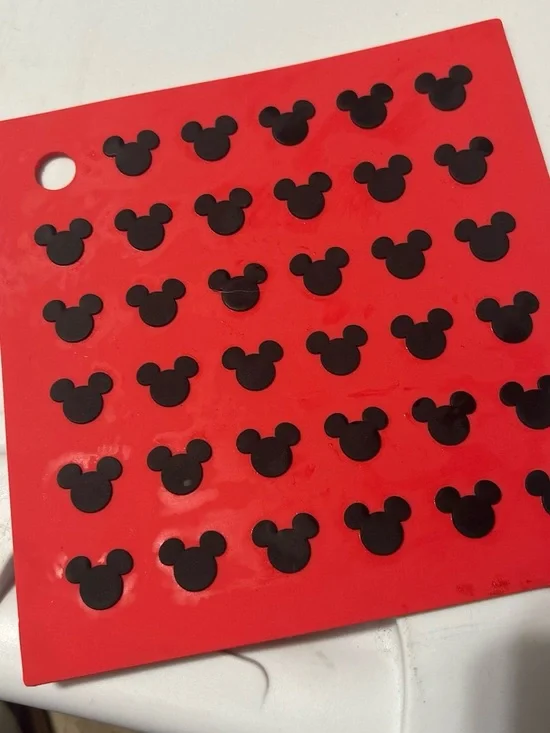 Disney Parks Mickey Minnie Red Silicone Trivets Pot Holder