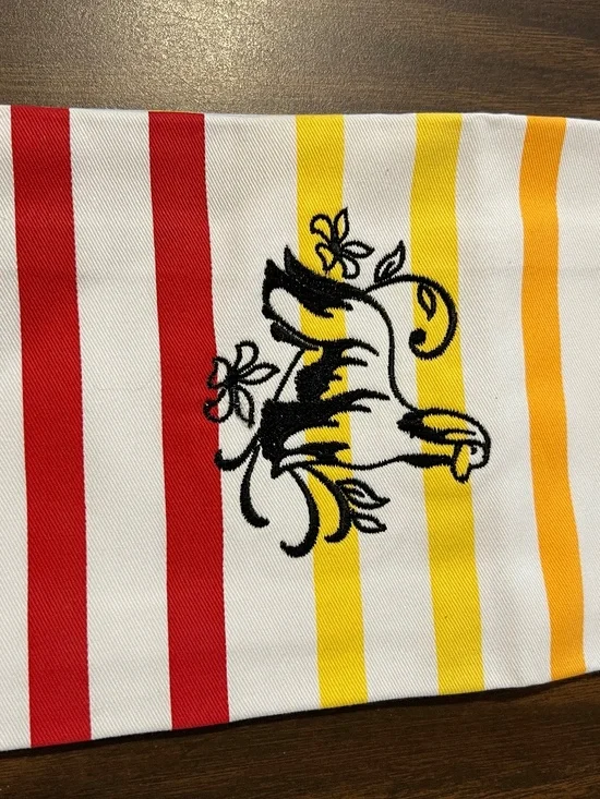 Afghan dog embroidered on tea towel-Personalized
