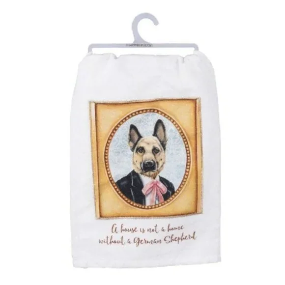 A House is not a Home without a German Shepherd Primitives by Kathy‎ Dish Towel
