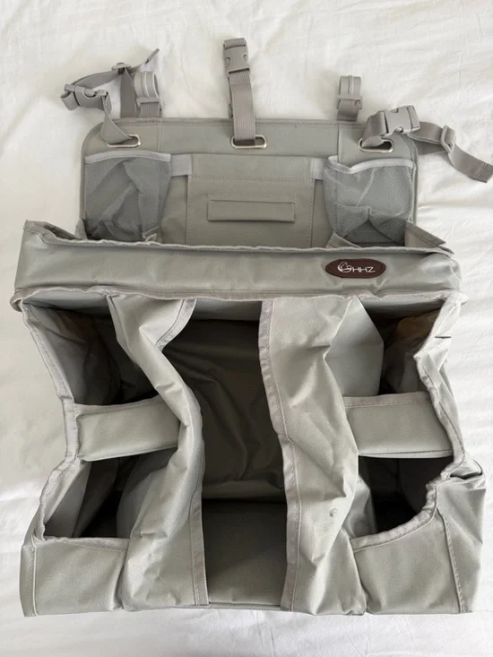 Gray crib Organizer hanging diaper caddy for baby