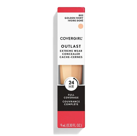 4 x CoverGirl Outlast Extreme Wear Concealer, 802 Golden Ivory