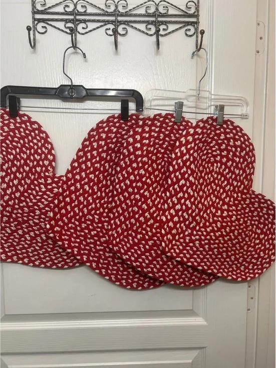 Red and White Heart Patterned placemats