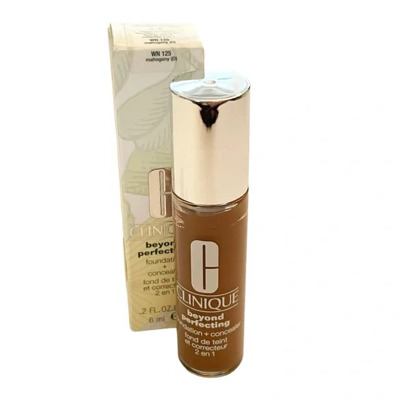Clinique Beyond Perfecting Foundation + Concealer .2oz NEW WN125 Mahogany‎